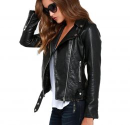 Women's black leather  Jacket